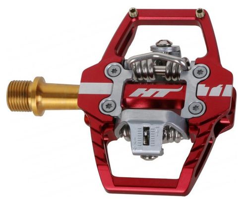 HT Components T1 Titanium Clipless Pedals Red