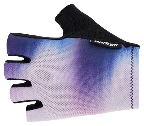 Santini Ombra Violet Unisex Short Gloves