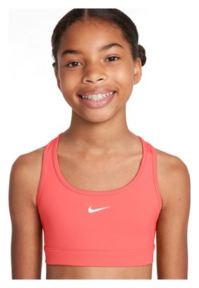 Sujetador deportivo Nike Swoosh rosa para niña