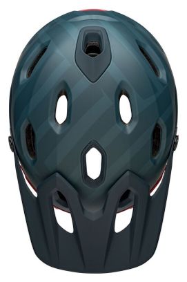 Casco Bell Super DH Spherical Mips con sottogola staccabile blu / rosso cremisi 2021