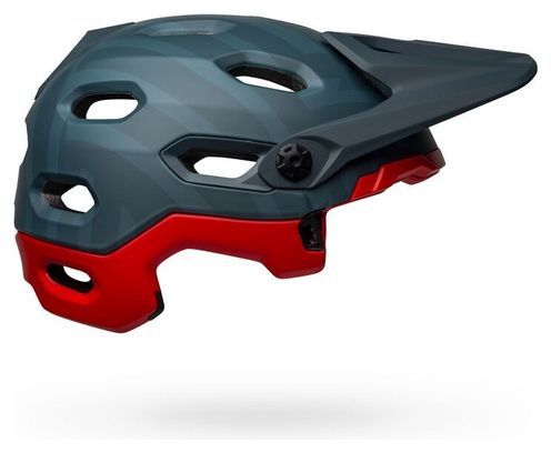 Casco Bell Super DH Spherical Mips con sottogola staccabile blu / rosso cremisi 2021