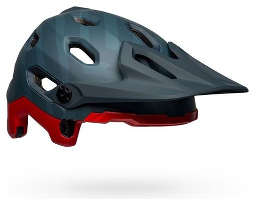Casco Bell Super DH Spherical Mips con sottogola staccabile blu / rosso cremisi 2021