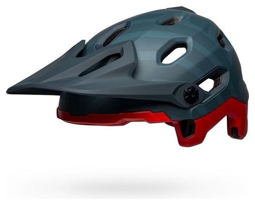 Casco Bell Super DH Spherical Mips con sottogola staccabile blu / rosso cremisi 2021