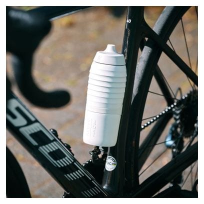 Bidon Fidlock Twist x Keego 600 ml Blanc et Support Noir