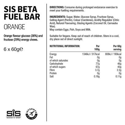 Gommes Energétiques SIS Beta Fuel Orange - 60g