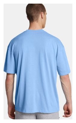 Under Armour Heavyweight Logo Blue Men's Short Sleeve T-Shirt S