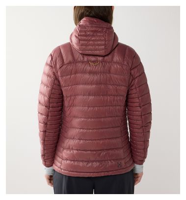 Chaqueta acolchada Haglöfs L.I.M Down II Hood roja para mujer