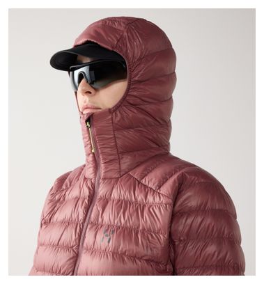 Chaqueta acolchada Haglöfs L.I.M Down II Hood roja para mujer
