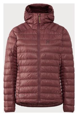 Chaqueta acolchada Haglöfs L.I.M Down II Hood roja para mujer