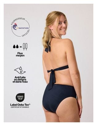 Culotte de Bain Menstruel gainante - Flux moyen - Noir