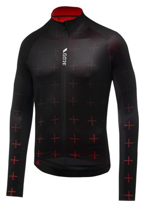 Gore Wear C5 Thermo Long Sleeve Jersey Black/Red
