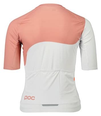 Women's Short Sleeve Jersey Poc Essential Road Print Pink/White