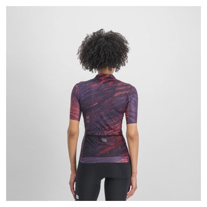 Maglia Sportful Cliff Supergiara donna a manica corta viola/rosa