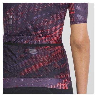 Maglia Sportful Cliff Supergiara donna a manica corta viola/rosa