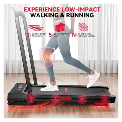 Tapis de course Fitness Y3 inclinaison automatique compact Noir avec tapis