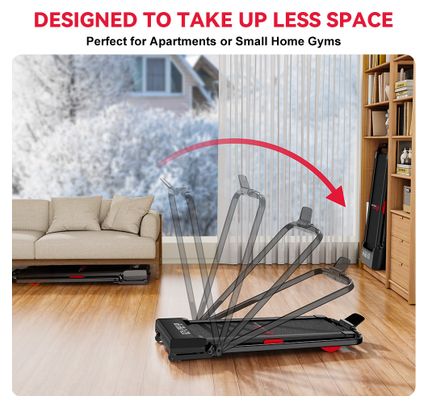 Tapis de course Fitness Y3 inclinaison automatique compact Noir avec tapis