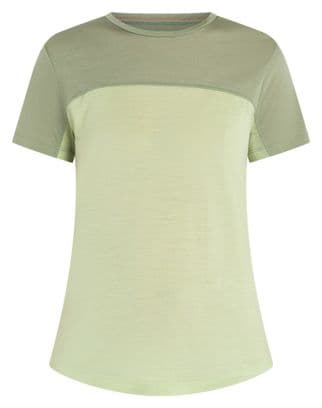 T-shirt Femme Icebreaker Merinos 125 Cool-Lite Sphere III Colour Block Vert