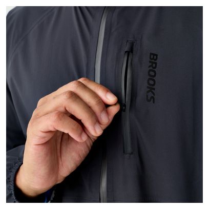 Brooks Canopy Wasserdichte Jacke für Herren, Schwarz