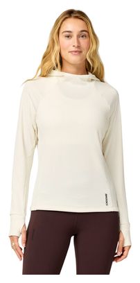 Maglia termica con cappuccio Brooks Momentum bianca da donna