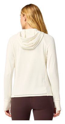 Maglia termica con cappuccio Brooks Momentum bianca da donna