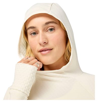 Maglia termica con cappuccio Brooks Momentum bianca da donna