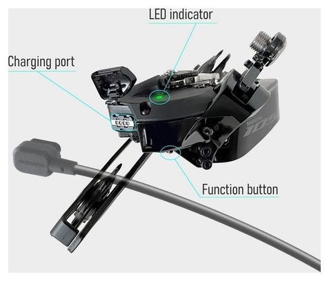 Shimano 105 Di2 RD-R7150 Rear Derailleur 2x12S Black