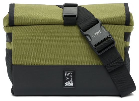 Sacoche de Guidon Chrome Double track Bar Bag Vert Noir