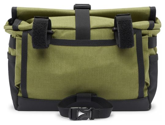 Handlebar Bag Chrome Double track Bar Bag Green Black