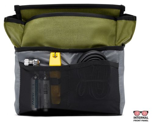 Sacoche de Guidon Chrome Double track Bar Bag Vert Noir
