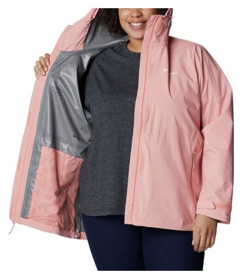 Columbia Women's Earth Explorer Pink Waterproof Jacket