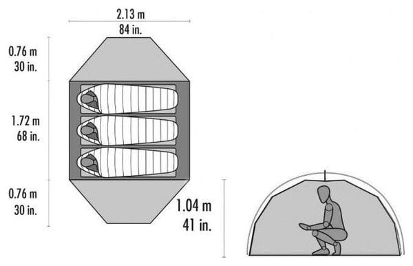 Tente de randonnée MSR Elixir 3 Vert