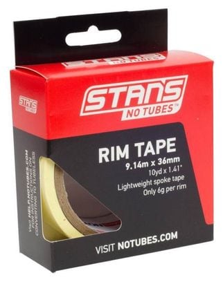 Stan's NoTubes - Fond de jante  Yellow Tape  36mm (10YD)