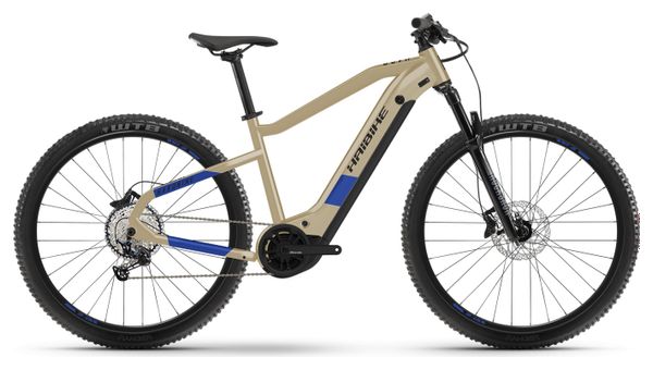 Haibike HardNine 7 250 Wh 29 Electric Hardtail MTB Shimano Deore 12V Coffee Beige Blue 2021 Alltricks