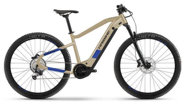 VTT Electrique Semi-Rigide Haibike HardNine 7 630Wh 29'' Shimano Deore 12V Beige Café / Bleu 2022