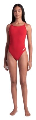 Maillot de Bain Arena Team Dos Lace Uni Rouge Femme