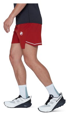 Pantaloncini da corsa Mammut Aenergy rossi da uomo