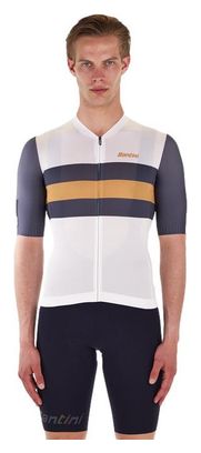 Maillot Cyclisme Homme Santini Ecosleek Bengal - Manches Courtes, 100% Polyester Recyclé, Coupe Course