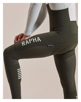 Rapha Pro Team Winter III Lange Radhose mit Trägern, grün/weiß, Herren