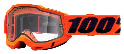 100% ACCURI 2 Enduro MTB Maske | Orange | Klare Brille