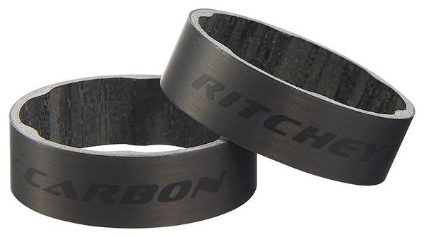 Distanziali in carbonio da 1-1 / 8 '' Ritchey (x2) neri