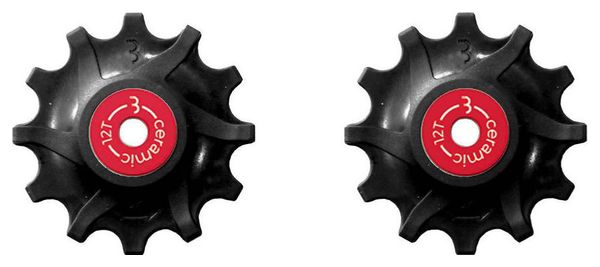 BBB RollerBoys Jockey Wheels Cuscinetto in ceramica Sram Narrow-Wide 12T Nero