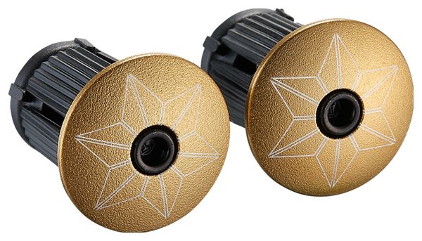Supacaz Super Sticky Kush Star Fade Bling Black/Gold Hanger Tape + Caps