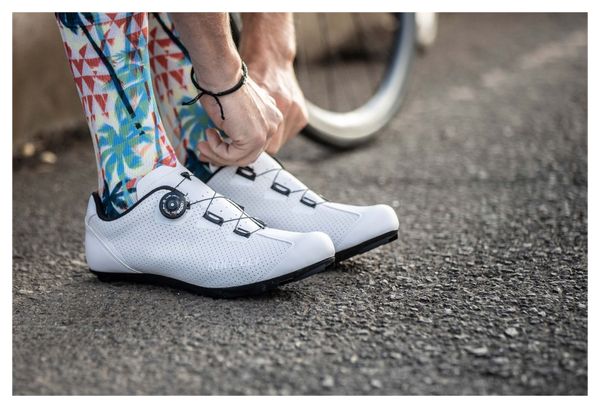 Chaussures De Velo Route Rogelli R-400 Race - Unisexe - Blanc