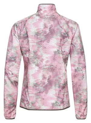 Odlo Essential Light Print Women's Waterproof Jacket Grey / Pink