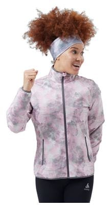 Wasserabweisende Jacke für Damen Odlo Essential Light Print Grau / Rosa