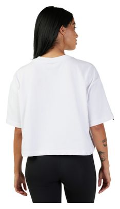 Wordmark Premium Crop T-Shirt für Frauen Weiß
