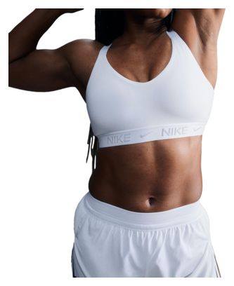 Sujetador blanco de sujeción media Nike Indy para mujer