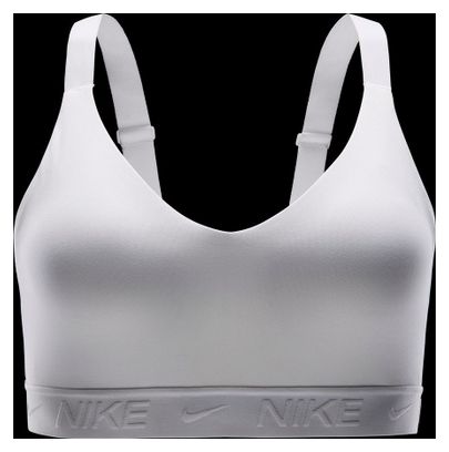 Sujetador blanco de sujeción media Nike Indy para mujer