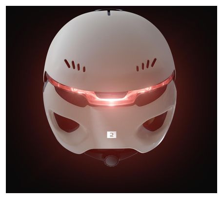 Btwin 900 Integrated Led City Helmet Beige