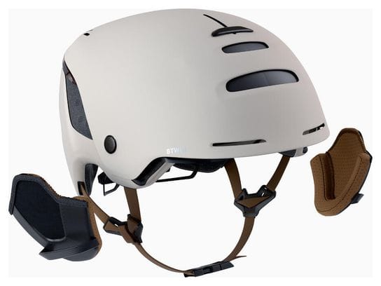 Btwin 900 Integrated Led City Helm Beige